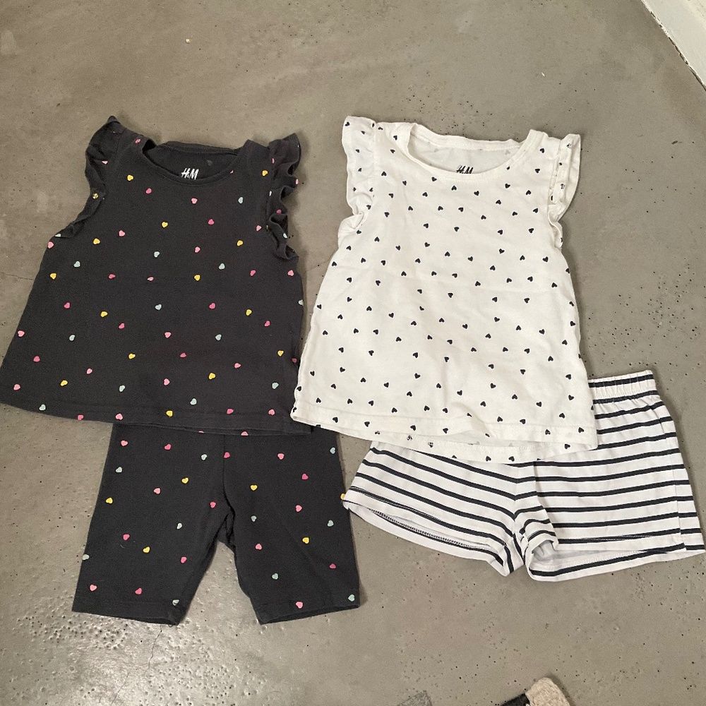 H&M Kids Matching Sets - Black, White, Pink, Yellow